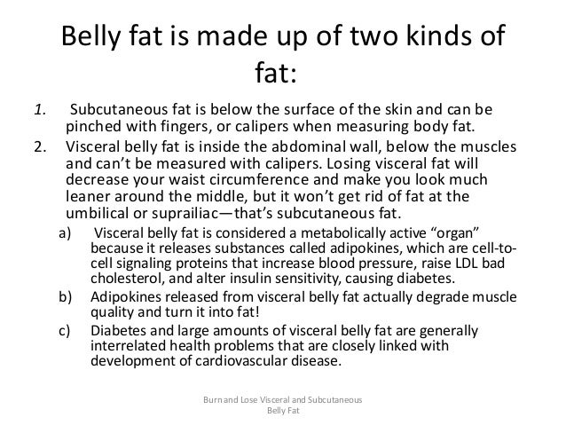 how to lose subcutaneous belly fat fast